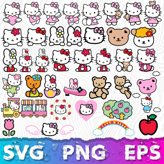 Hello Kitty SVG Bundle | 150+ SVG Files For Cricut & Silhouette