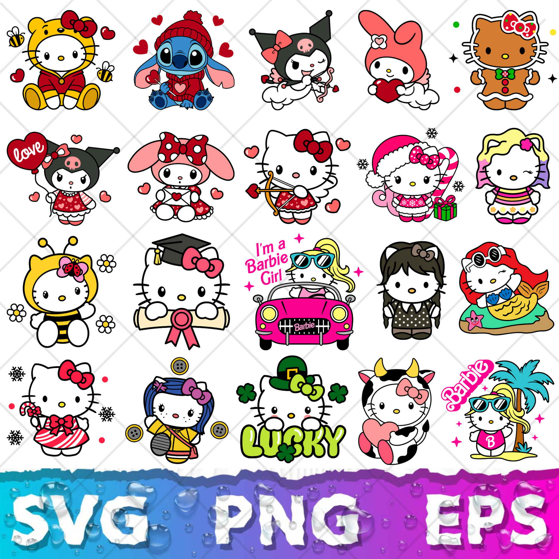 Hello Kitty SVG Bundle | 150+ SVG Files For Cricut & Silhouette