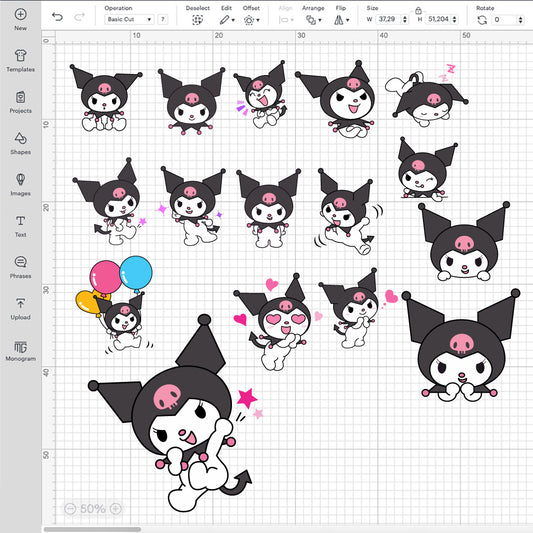 Kuromi SVG Bundle | 20+ SVG Files For Cricut & Silhouette