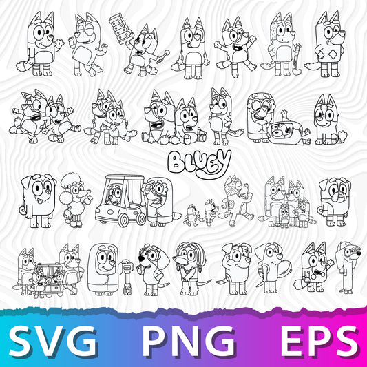 Bluey SVG Bundle | 90+ SVG Files For Cricut & Silhouette