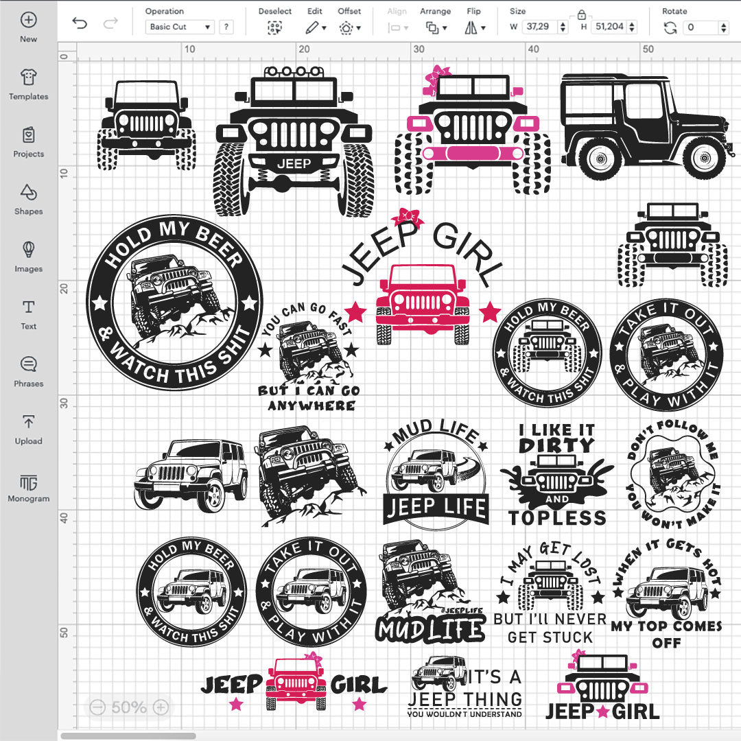 Jeep SVG Bundle | 40+ SVG Files For Cricut & Silhouette