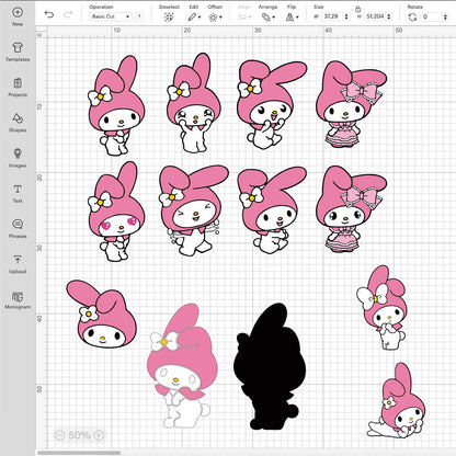 My Melody SVG Bundle | 30+ SVG Files For Cricut & Silhouette