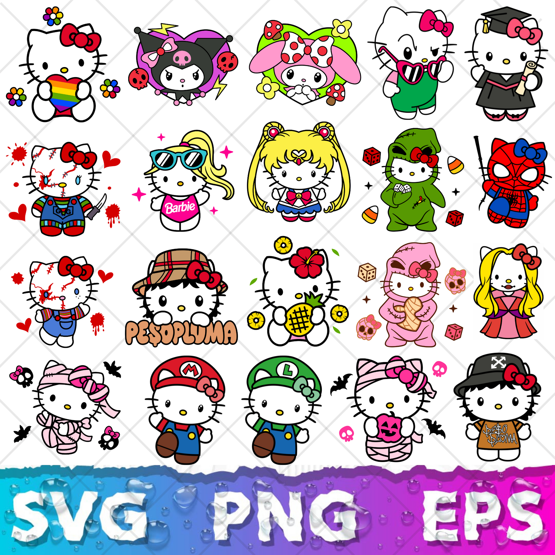 Hello Kitty SVG Bundle | 150+ SVG Files For Cricut & Silhouette