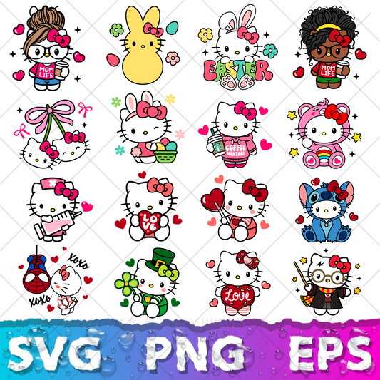 Hello Kitty SVG Bundle | 150+ SVG Files For Cricut & Silhouette