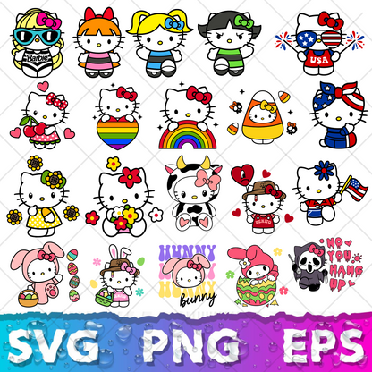 Hello Kitty SVG Bundle | 150+ SVG Files For Cricut & Silhouette