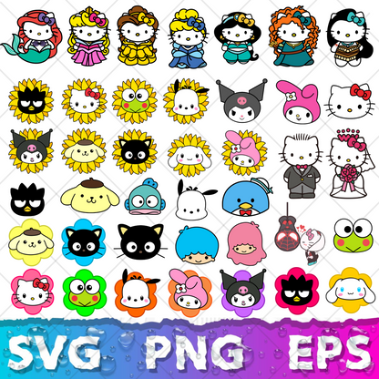 Hello Kitty SVG Bundle | 150+ SVG Files For Cricut & Silhouette
