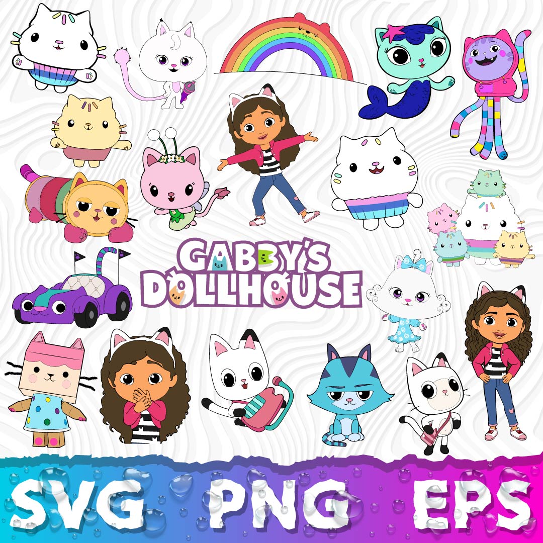 Gabby Dollhouse SVG Bundle | 80+ SVG Files For Cricut & Silhouette