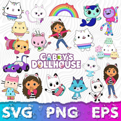 Gabby Dollhouse SVG Bundle | 80+ SVG Files For Cricut & Silhouette