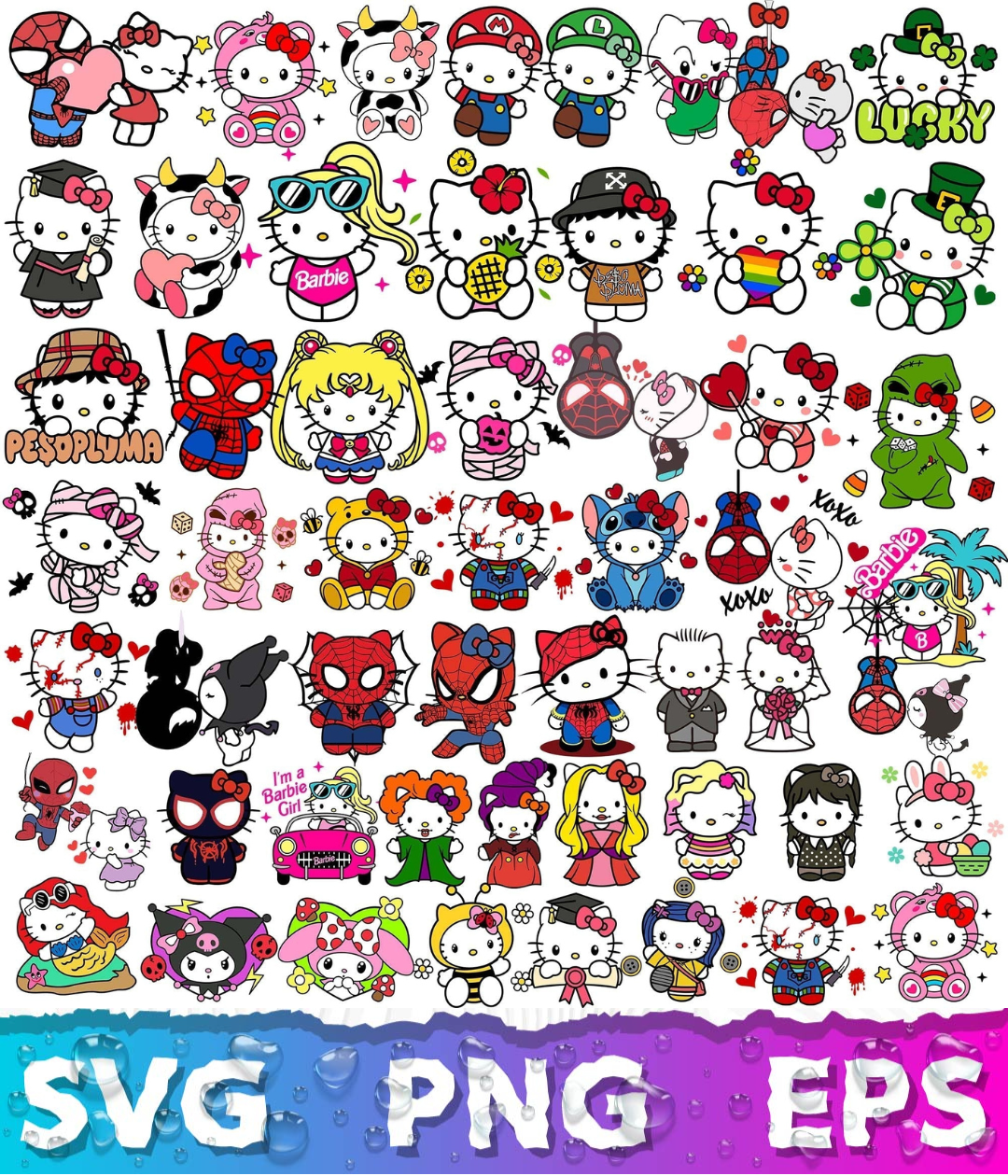 Hello Kitty SVG Bundle | 150+ SVG Files For Cricut & Silhouette