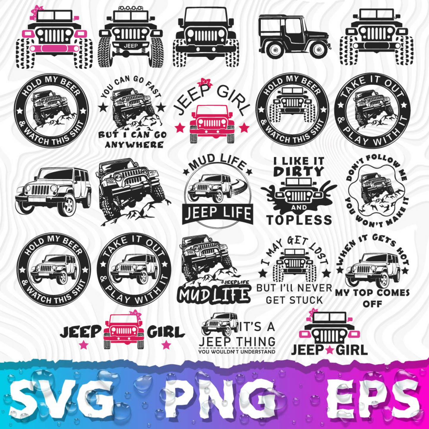 Jeep SVG Bundle | 40+ SVG Files For Cricut & Silhouette