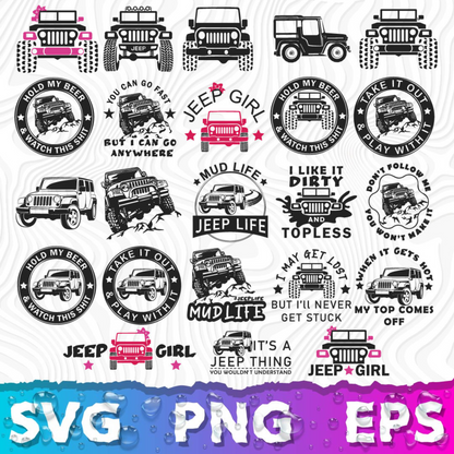 Jeep SVG Bundle | 40+ SVG Files For Cricut & Silhouette