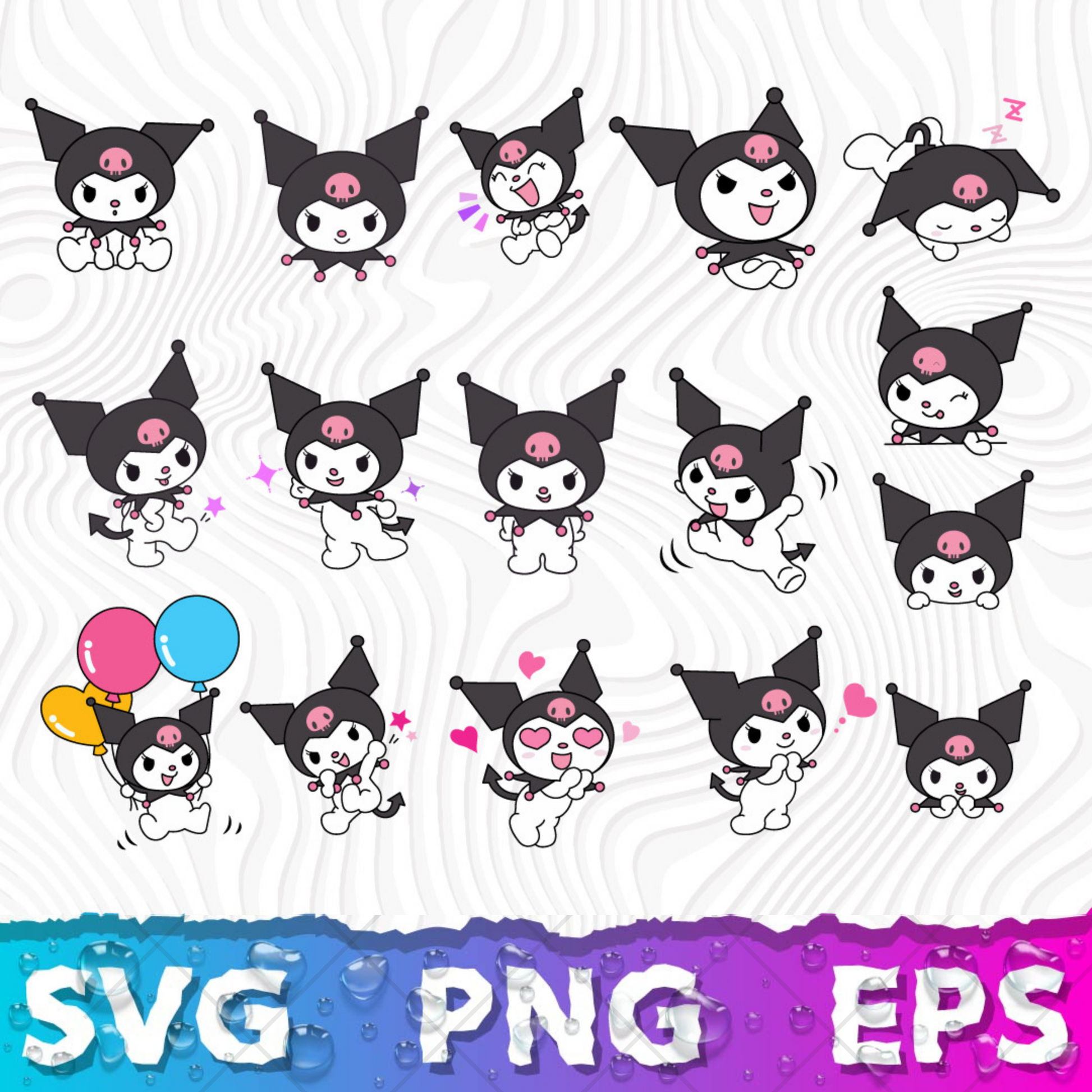 Kuromi SVG Bundle | 20+ SVG Files For Cricut & Silhouette
