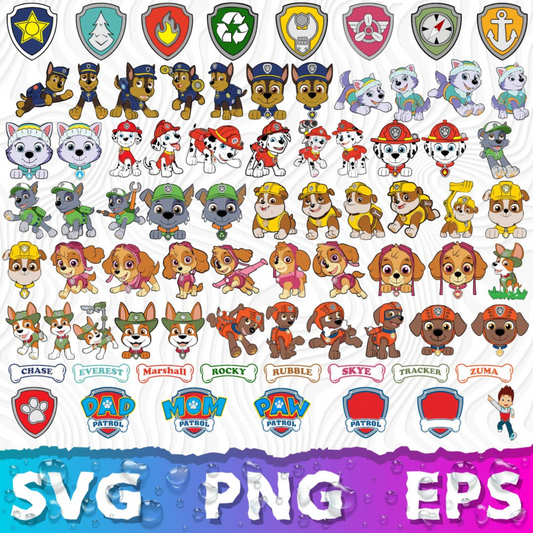 Paw Patrol SVG Bundle | 300+ SVG Files For Cricut & Silhouette